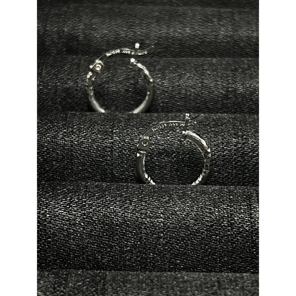 925 Sterling Silver Hoop Earrings, Arracadas de Plata de Ley‎ 925